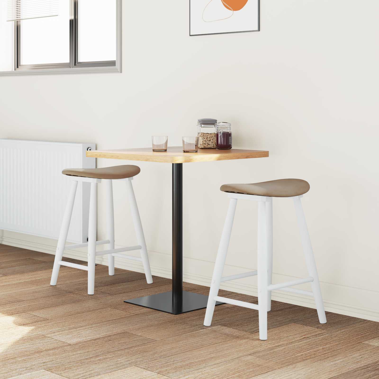 Esszimmerstühle 2 pcs Hellbraun 46 x 37 x 63 cm