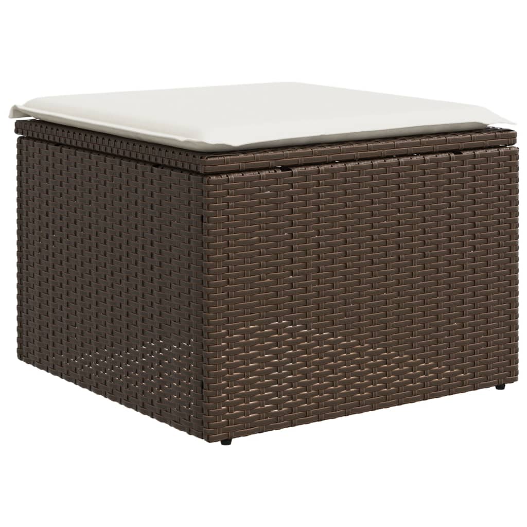 4-tlg. Garten-Sofagarnitur mit Kissen Schwarz Poly Rattan