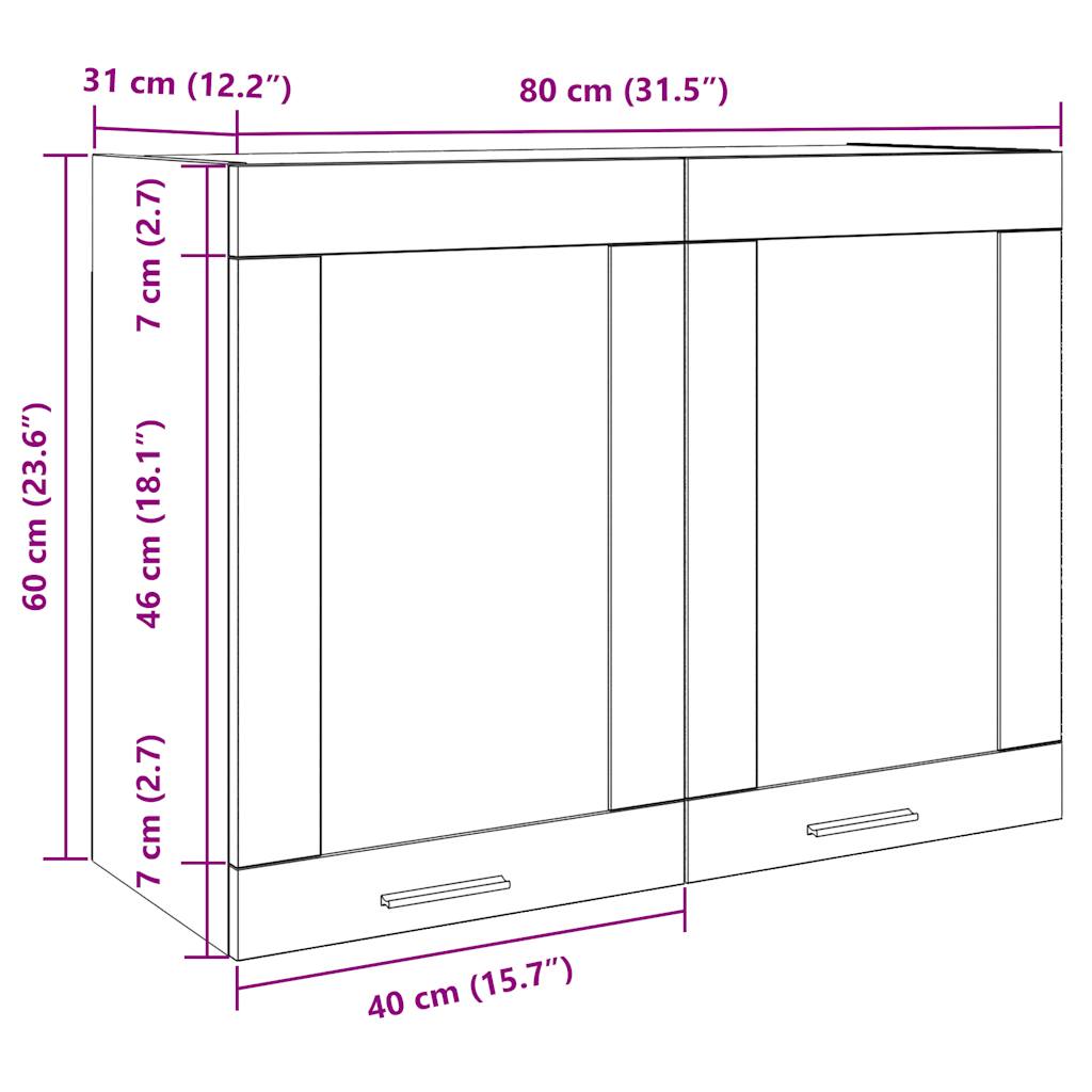 Unterschrank Lyon Weiß 60x46x81,5 cm Holzwerkstoff