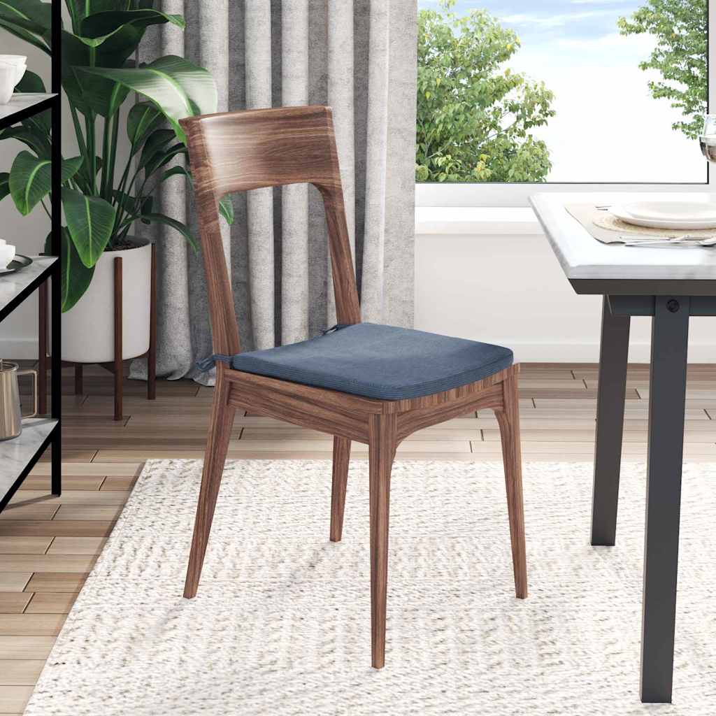Sitzkissen 4 pcs Hellgrau 40 x 40 x 3 cm Cordstoff