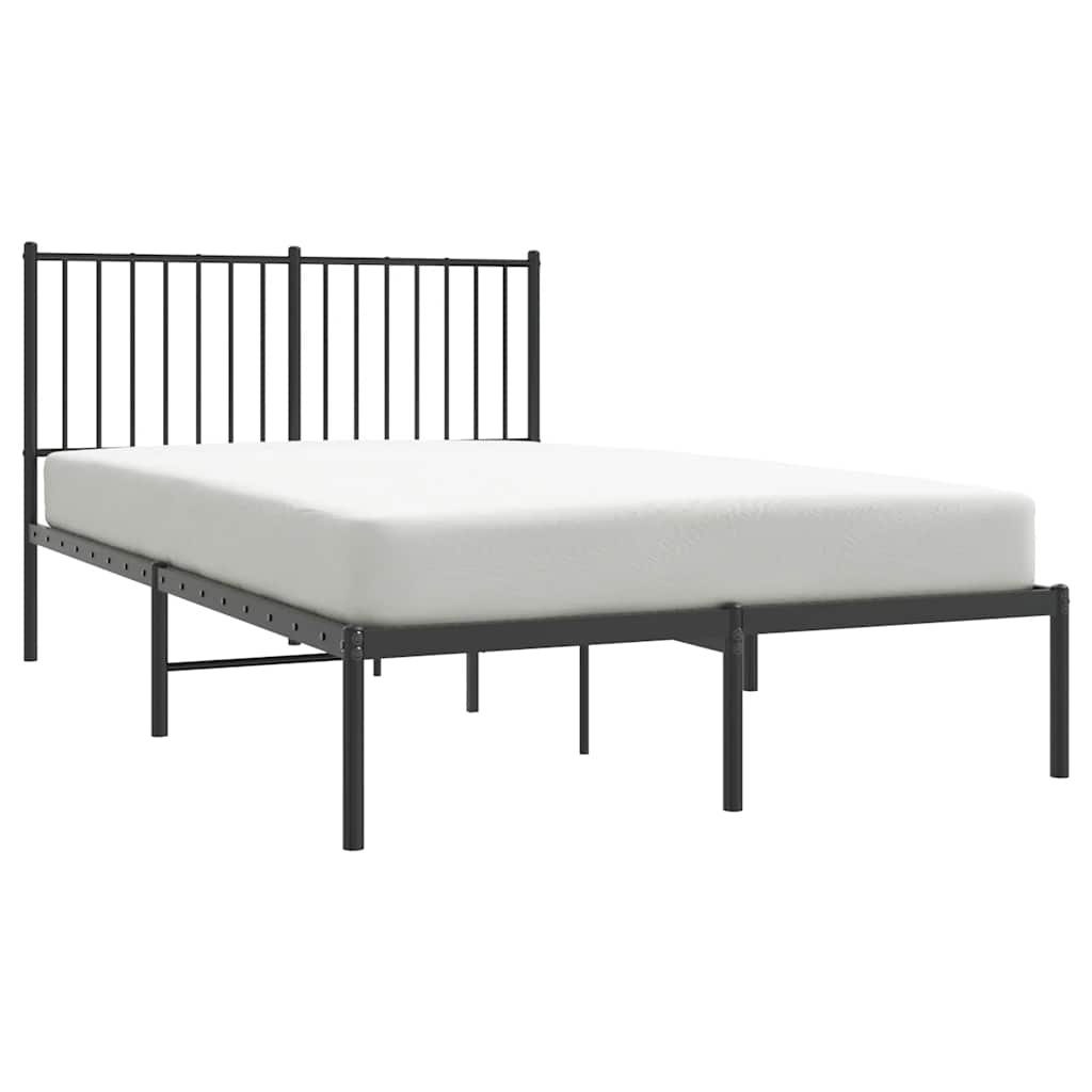 Bettgestell Metall Schwarz 75x190 cm