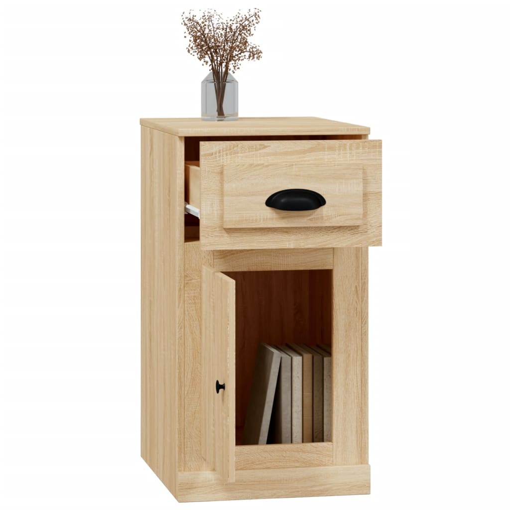 Beistellschrank mit Schublade Weiß 40x50x75 cm Holzwerkstoff