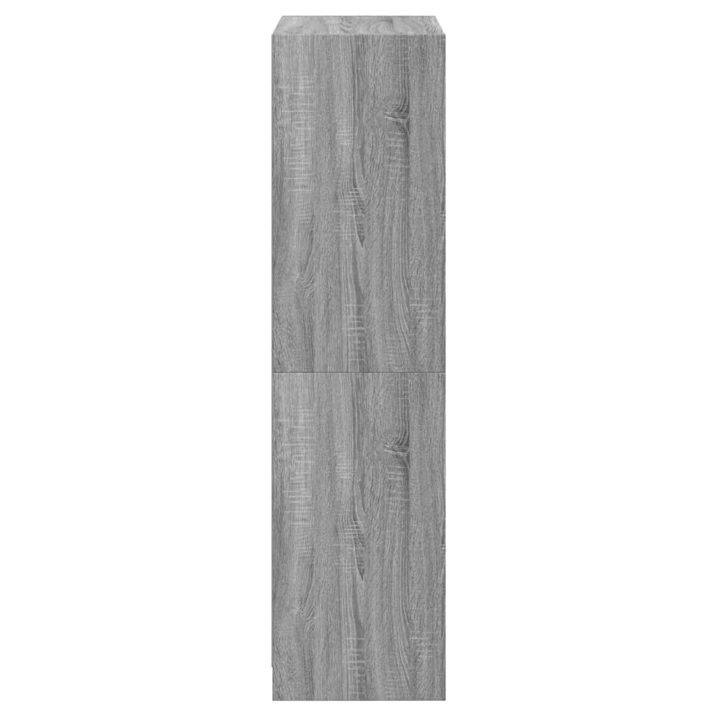 Bücherschrank mit Türen Weiß 136x37x142 cm Holzwerkstoff