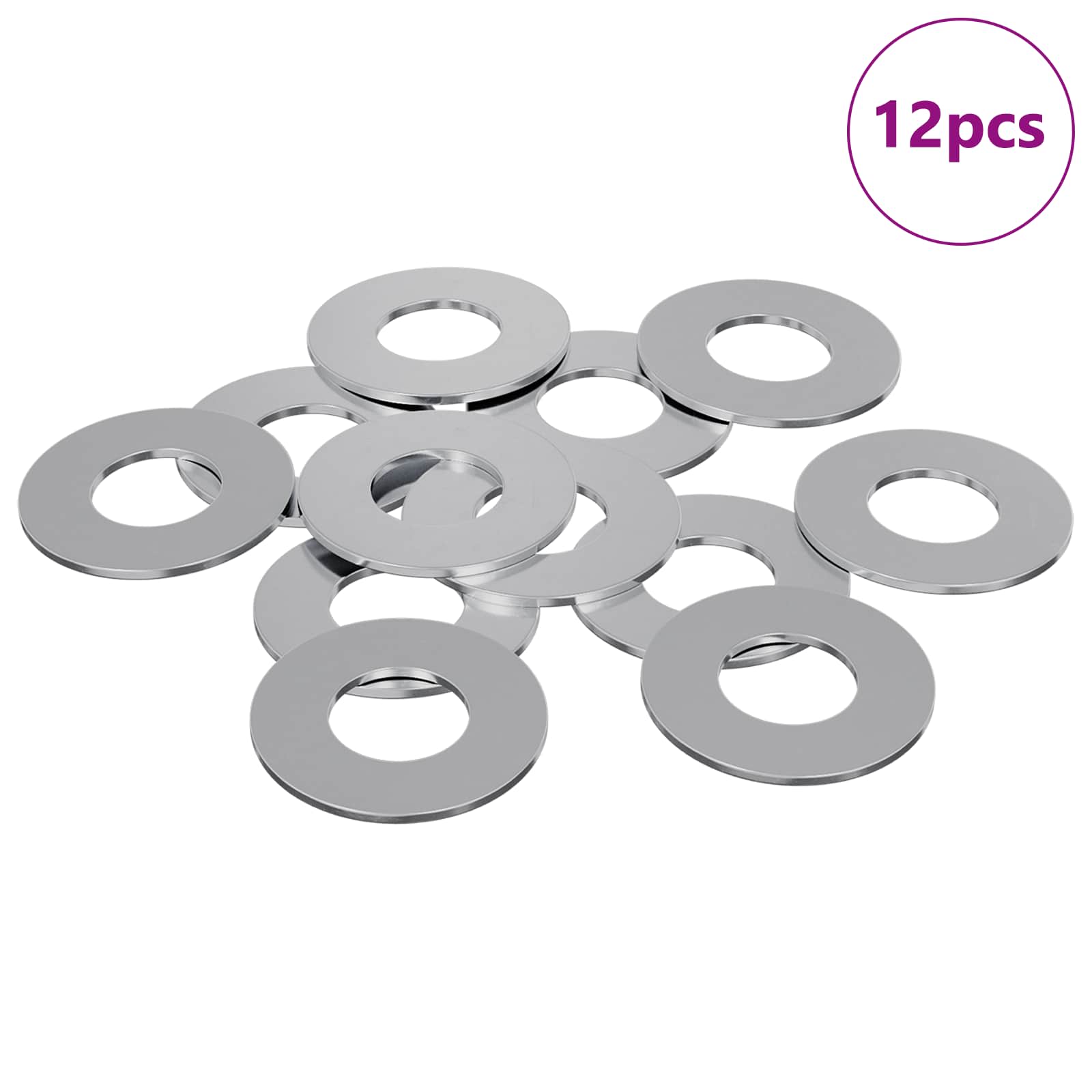 Unterlegscheiben 2 pcs Silber 10 x 10 x 0,8 mm Eisen