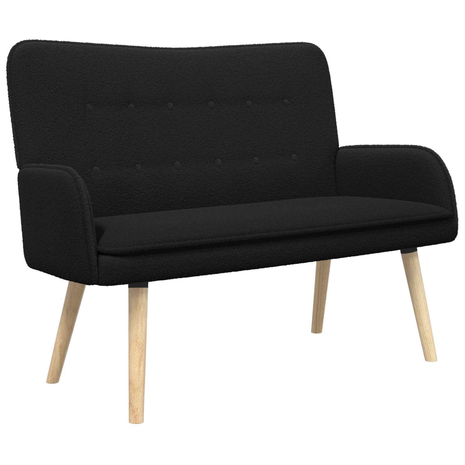 2-Sitzer Sofa Hellgrau 115 x 61 x 87 cm Bouclé