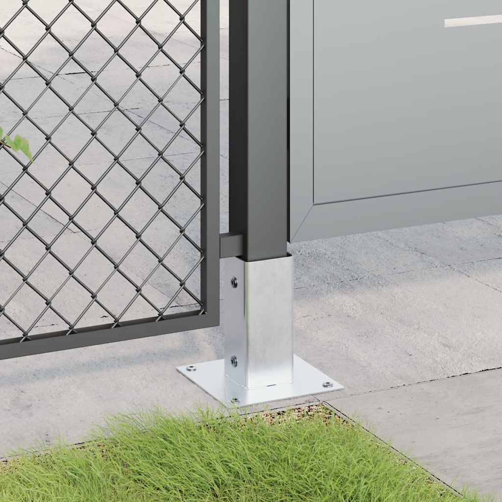 Pfostenträger Quadratisch 4Stk. Silber 46x46mm Verzinkter Stahl