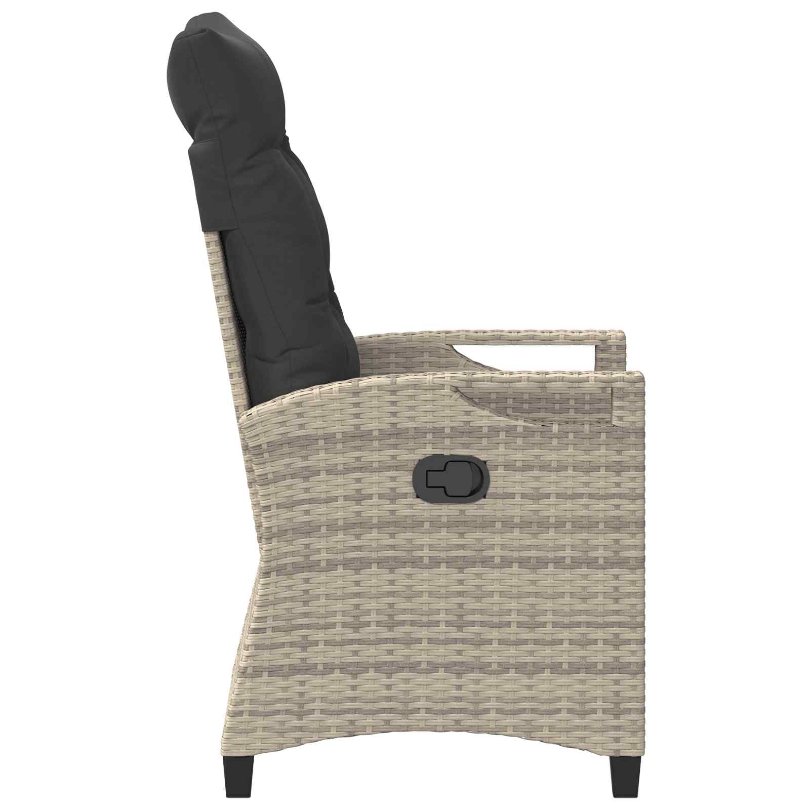 Gartenstuhl 2 pcs Schwarz 56 x 64 x 94 cm Stahl und Polyester