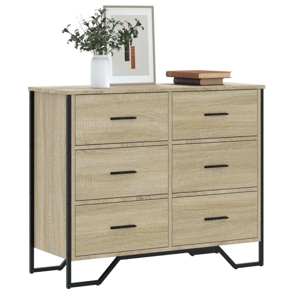 Kommode Schwarz 91x35,5x74,5 cm Holzwerkstoff