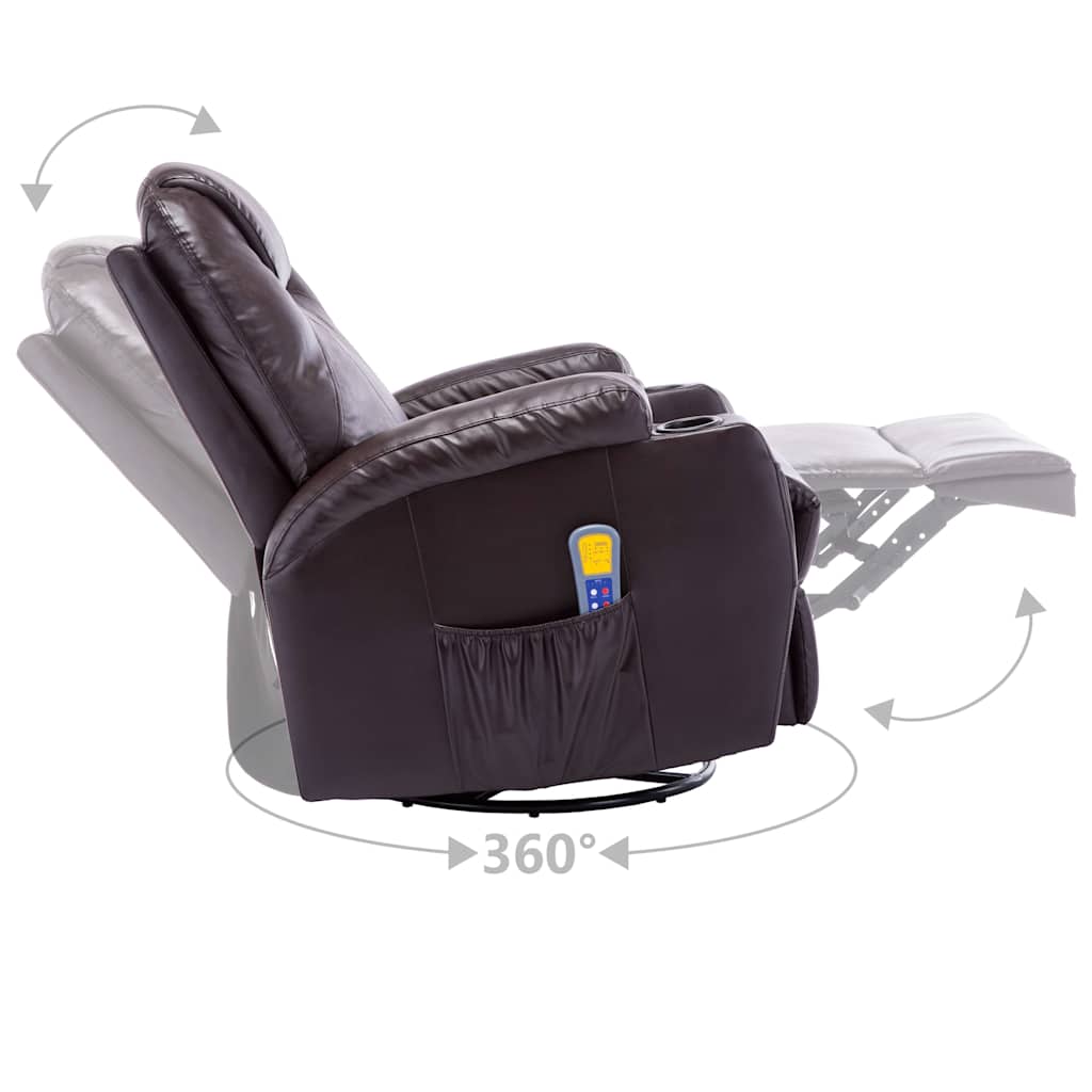 Massage-Schaukelsessel Schwarz Kunstleder