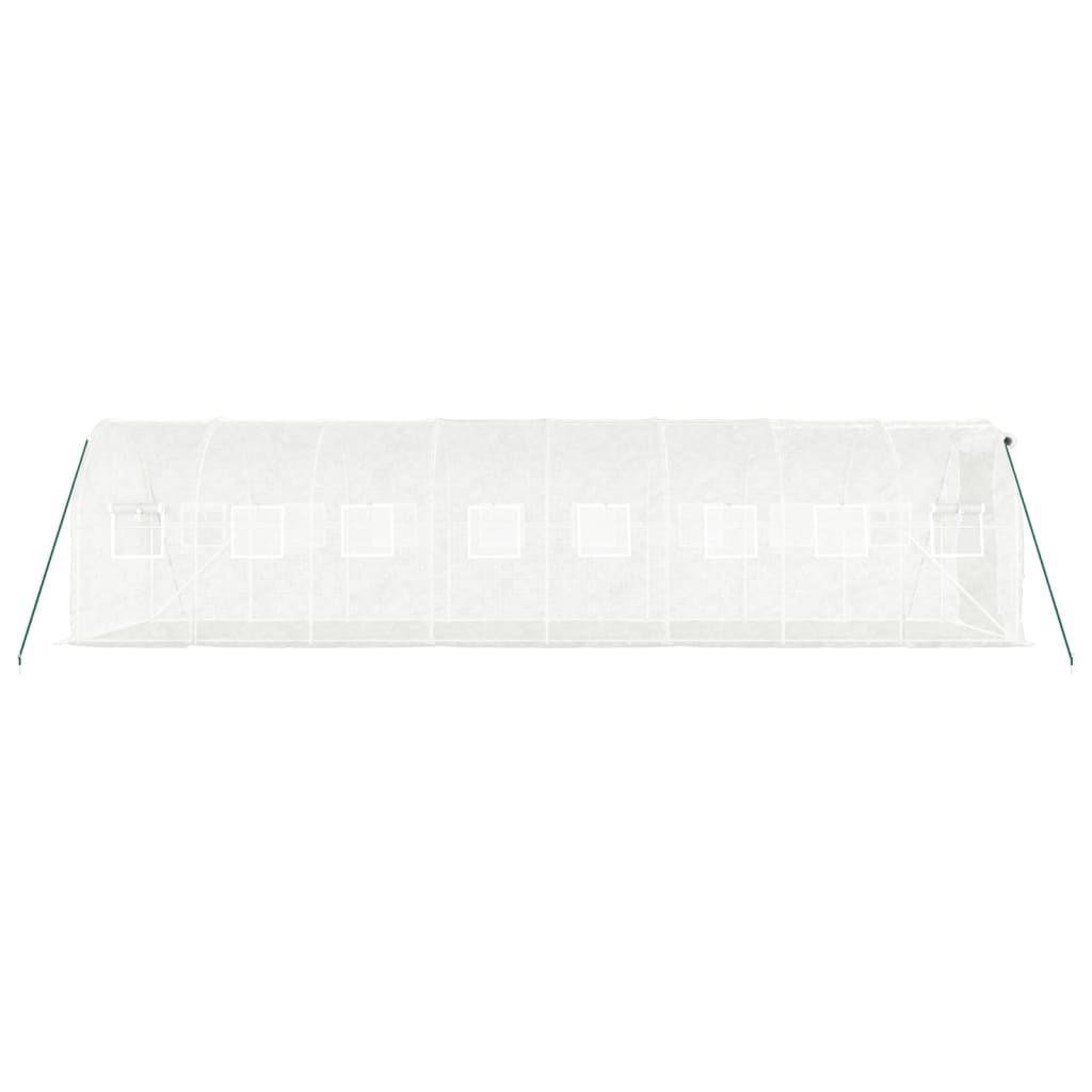 Gewächshaus mit Stahlrahmen Weiß 8 m² 4x2x2 m