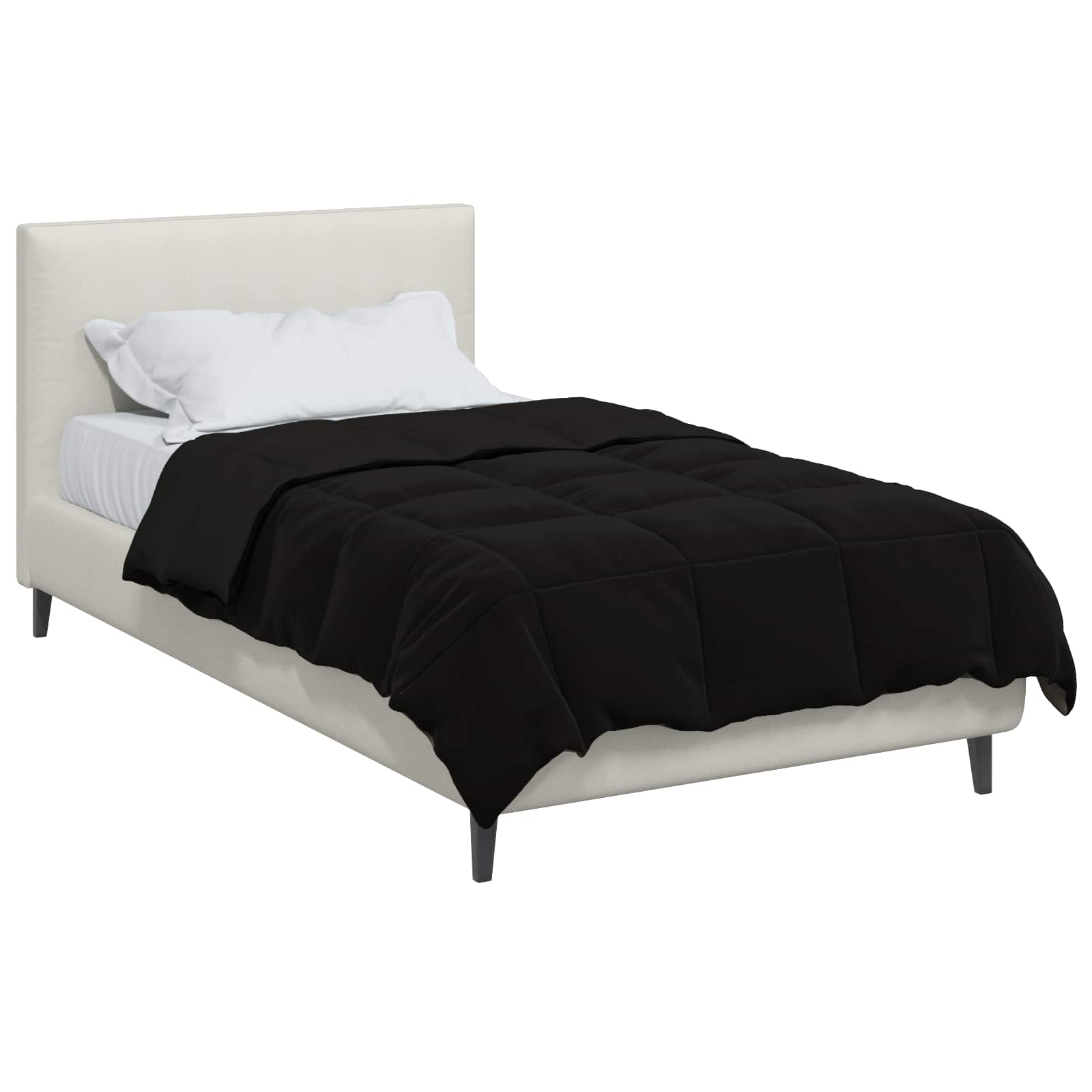 Winterbettdecke Gepolstert Anthrazit 240 x 260 cm Mikrofaser