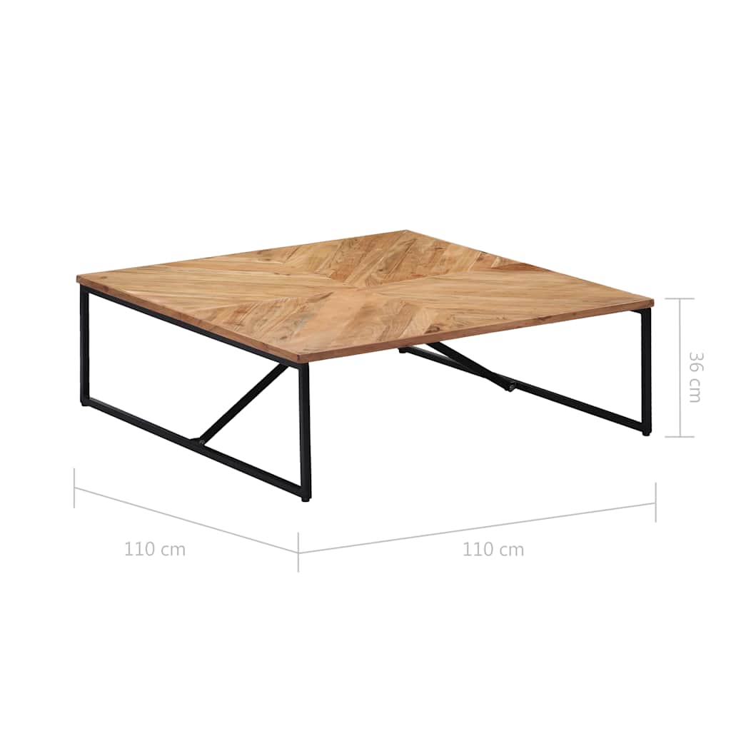 Couchtisch 110x110x36 cm Massivholz Mango