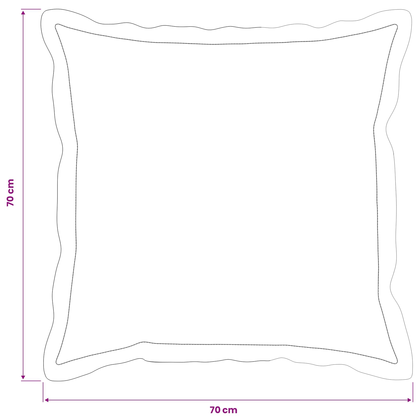 Kissenbezug 2 Stk. HOUTEN Dunkelgrau 30 x 30 cm Chenille-Stoff