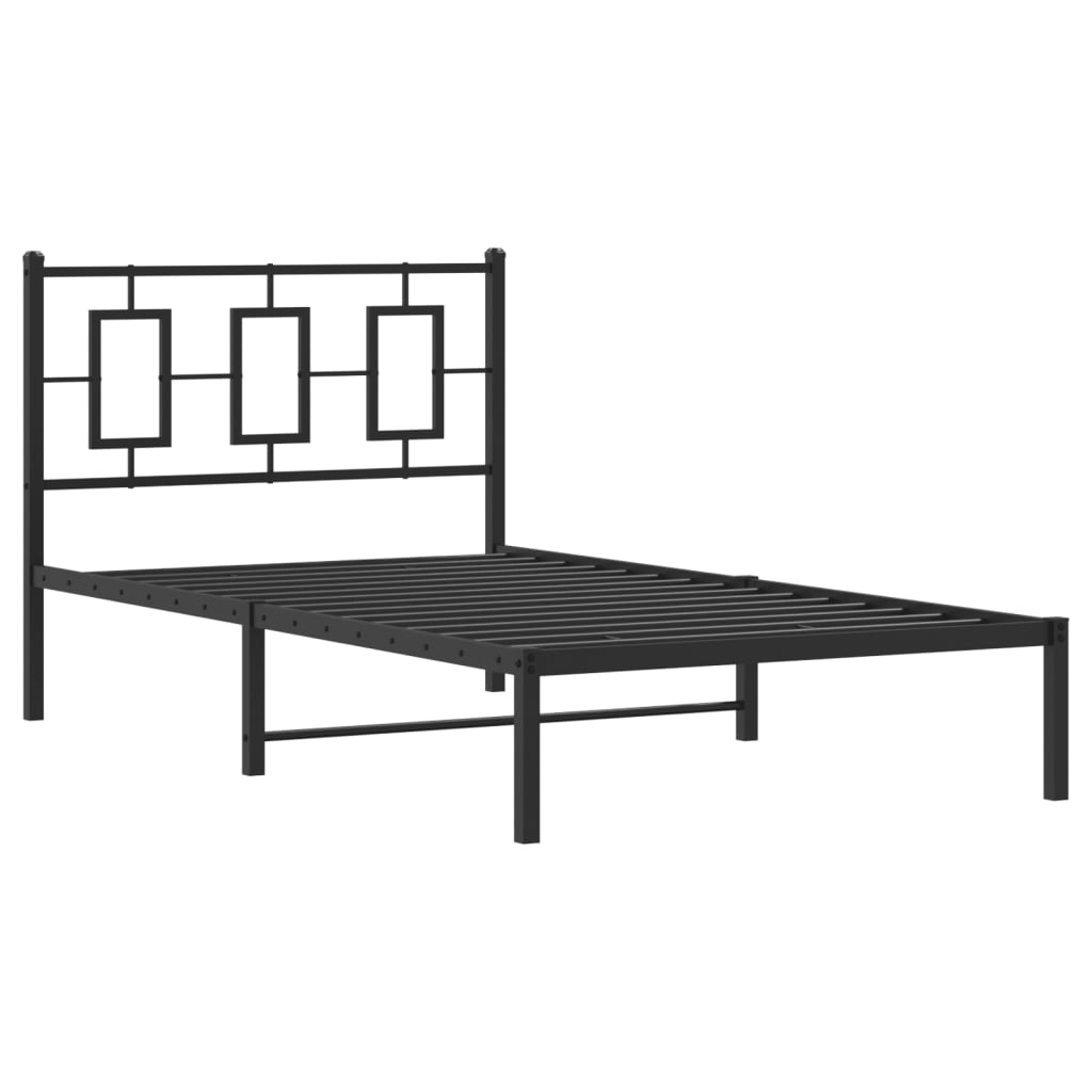 Bettgestell mit Kopf- und Fußteil Metall Weiß 180x200 cm