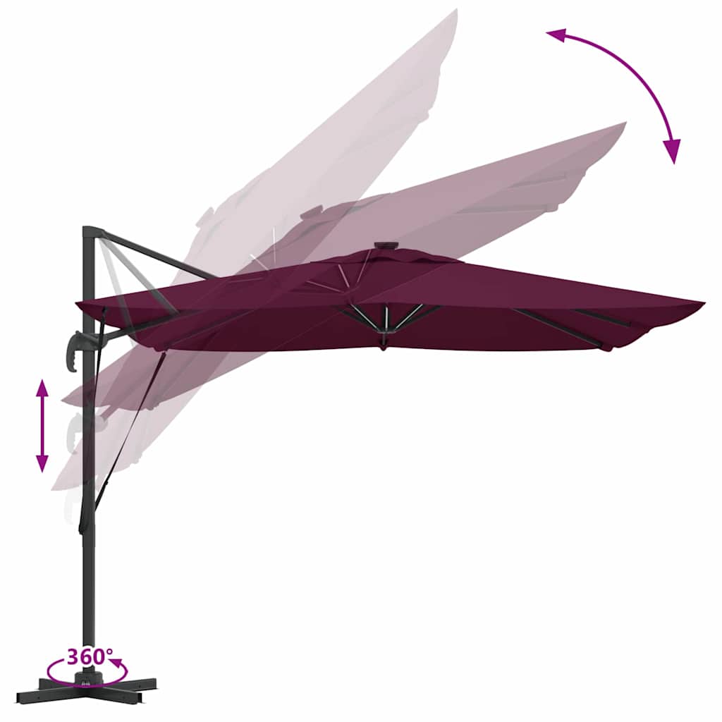 Sonnenschirm Sand 286 x 284 x 270 cm Aluminium und Polyester