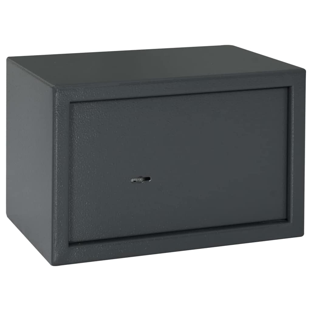 Safe Box mit Schloss Dunkelgrau 23 x 17 x 17 cm Stahl