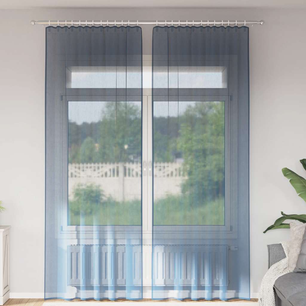Voile Vorhänge mit Ösen 2 Stk. Apfelgrün 140x140 cm