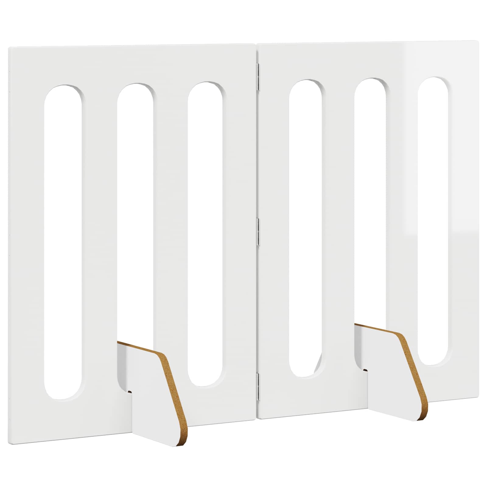 Faltbarer Haustierzaun 2 pcs Weiß 100,5 x 38 x 70 cm