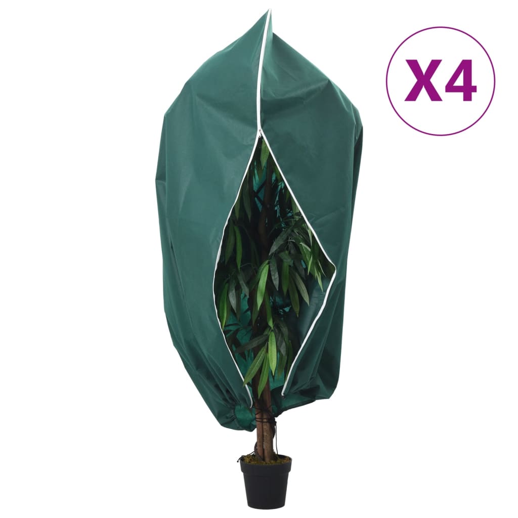 Wintervlies mit Reißverschluss 4 Stk. 70 g/m² 1x1,55 m