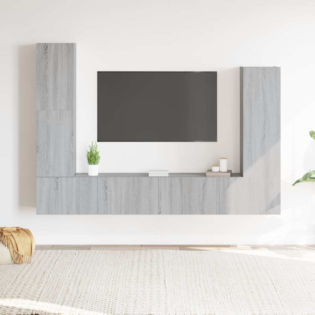 4-tlg. TV-Schrank-Set Weiß Holzwerkstoff