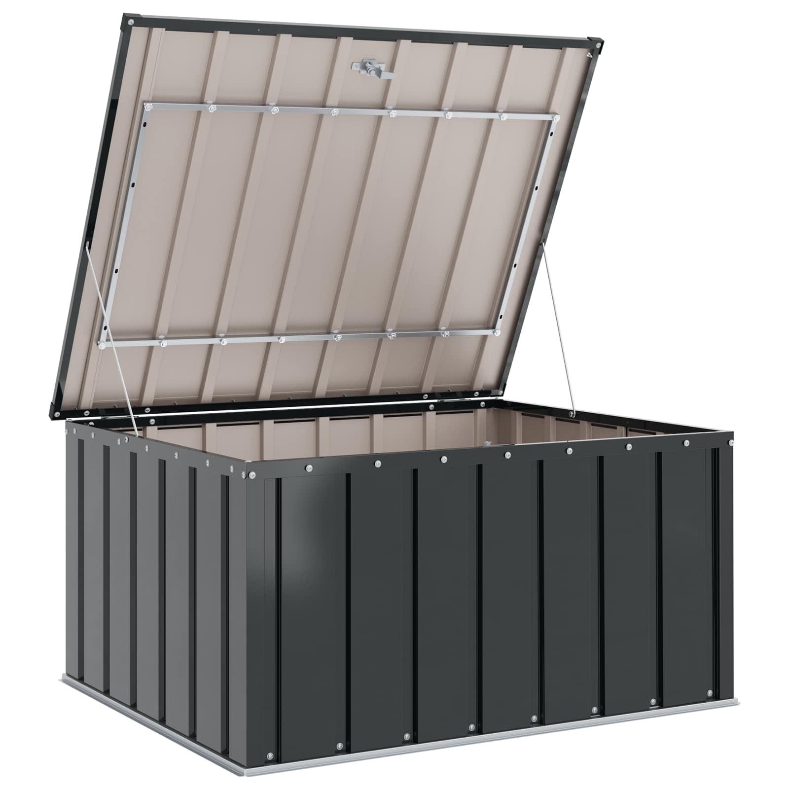 Gartenlagerbox Schwarz 101 x 56,5 x 50 cm Stahl