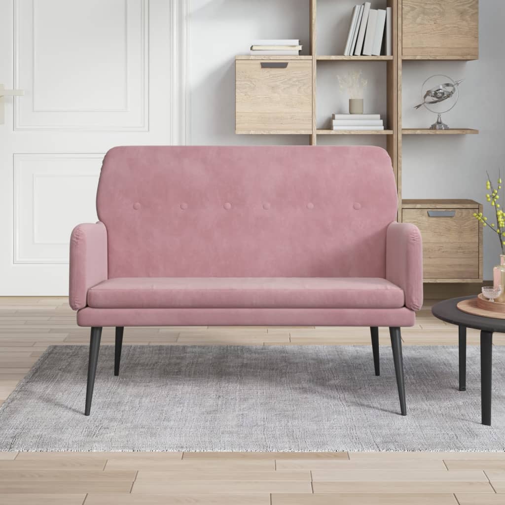 Sitzbank Schwarz 108x79x79 cm Samt