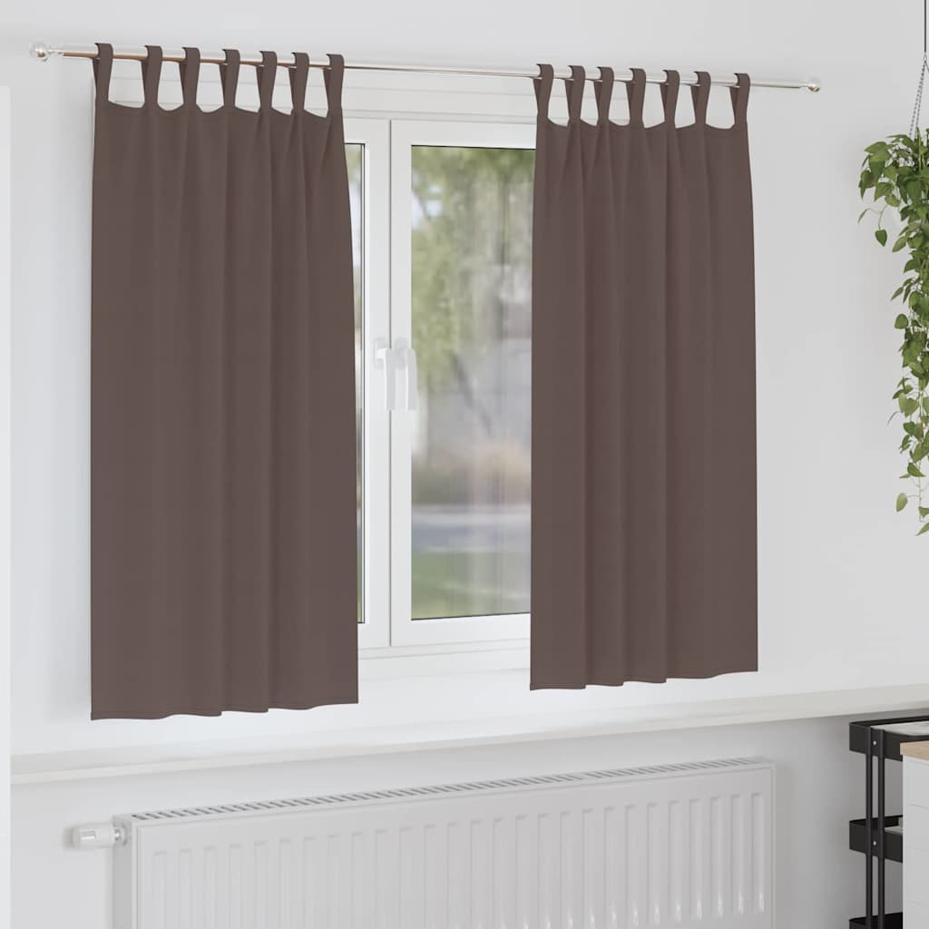 Verdunkelungs-Vorhänge mit Ringen 2 pcs Beige 140 x 140 cm