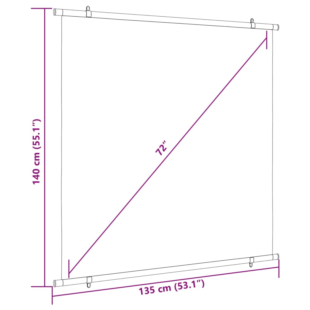 Beamer Leinwand 89" 1:1