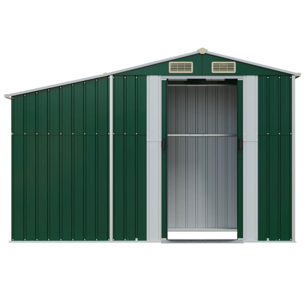 Gerätehaus Grün 277x192,5x179 cm Verzinkter Stahl