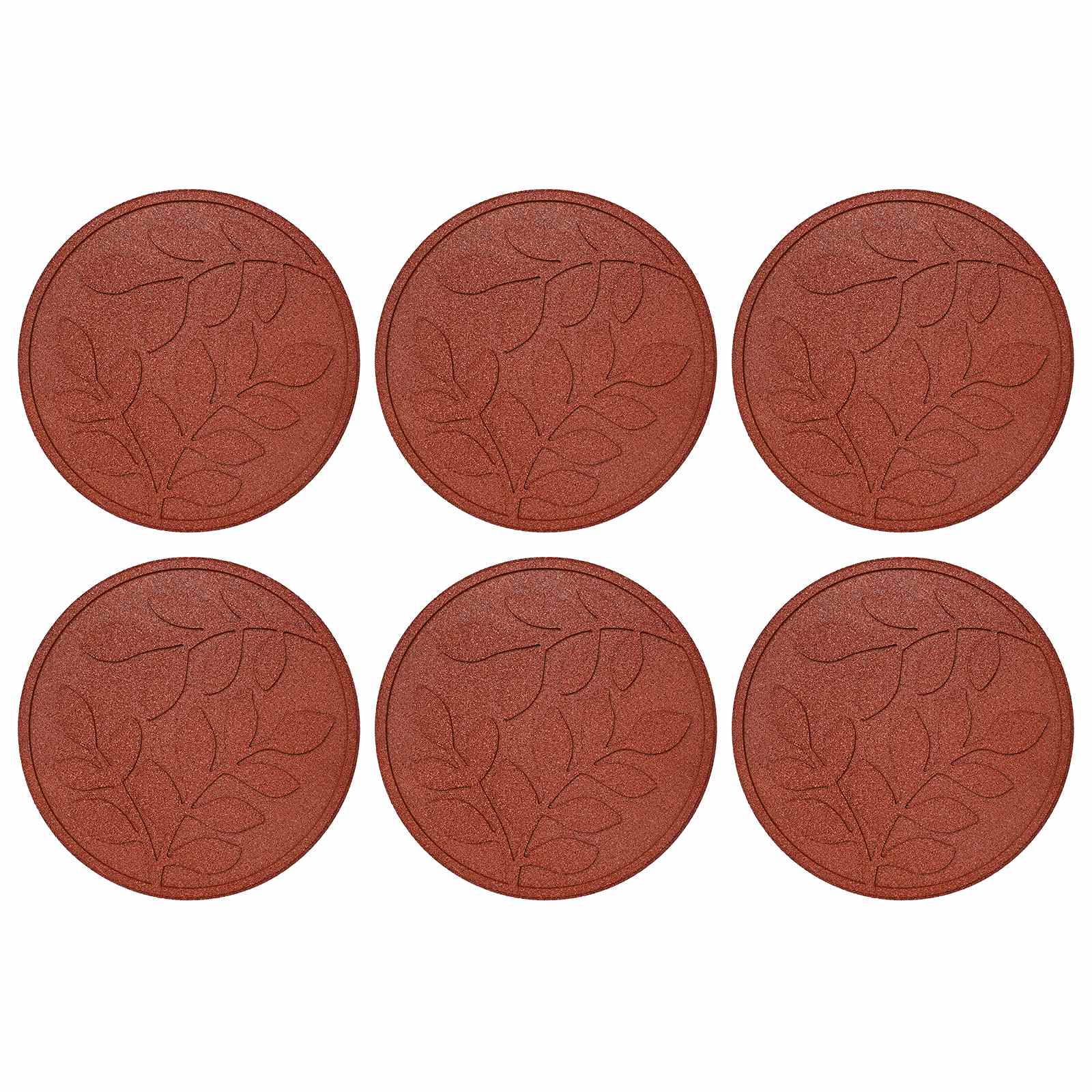 Gehwegstein 6 pcs Schwarz Ø 44 x 2 cm Gummi