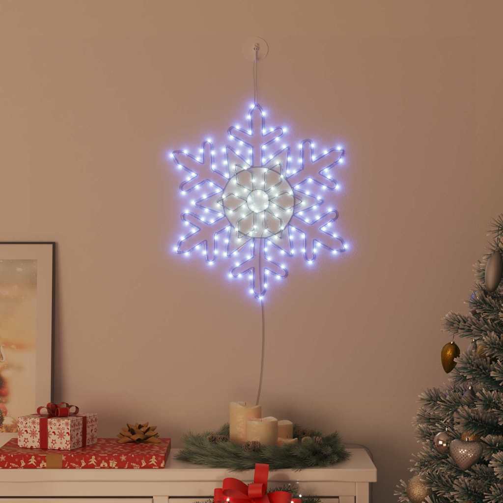 Weihnachts Schneeflocke Blau 55,5 x 55,5 x 0,75 cm PVC