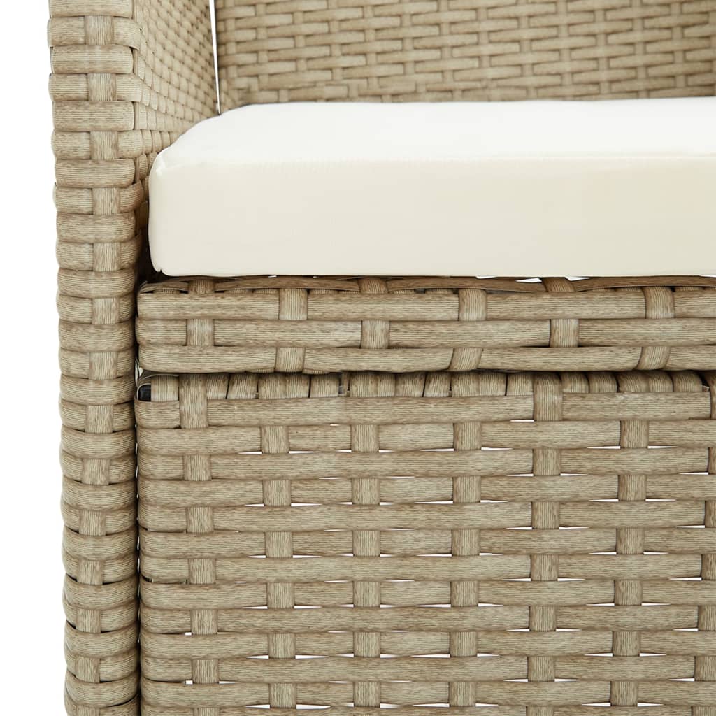 Garten-Essstühle 4 Stk. Poly Rattan Schwarz