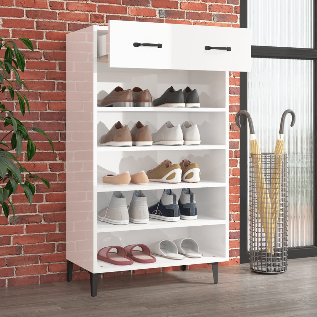 Schuhschrank Weiß 60x35x105 cm Holzwerkstoff