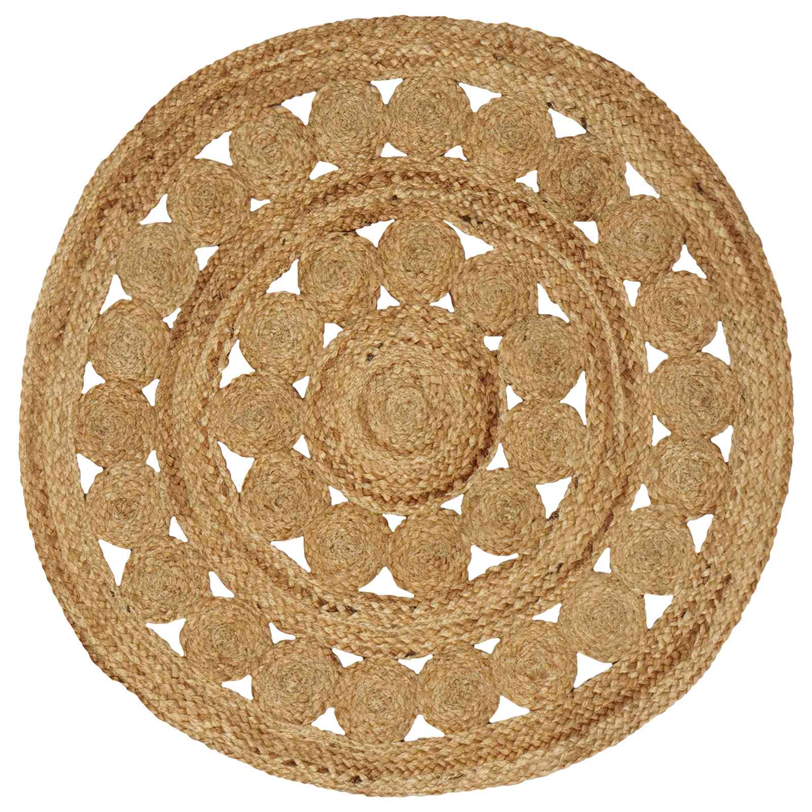 Bereichsteppiche Natur Ø 120 cm Jute