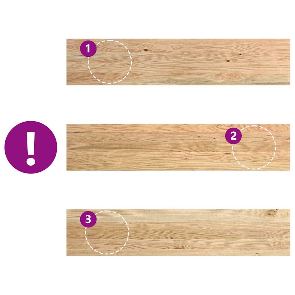 Treppenstufen 4 Stk. Unbehandelt 70x25x2 cm Massivholz Eiche