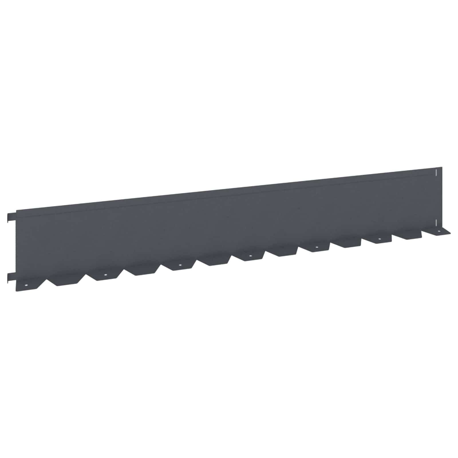 Raseneinfassung 10 pcs 102 x 4 x 4 cm Stahl Schwarz
