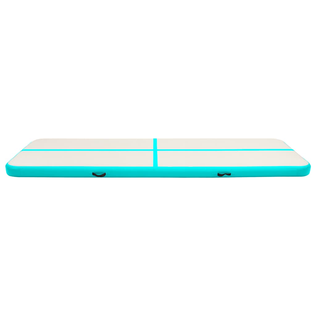 Aufblasbare Gymnastikmatte mit Pumpe 300×100×10 cm PVC Rosa
