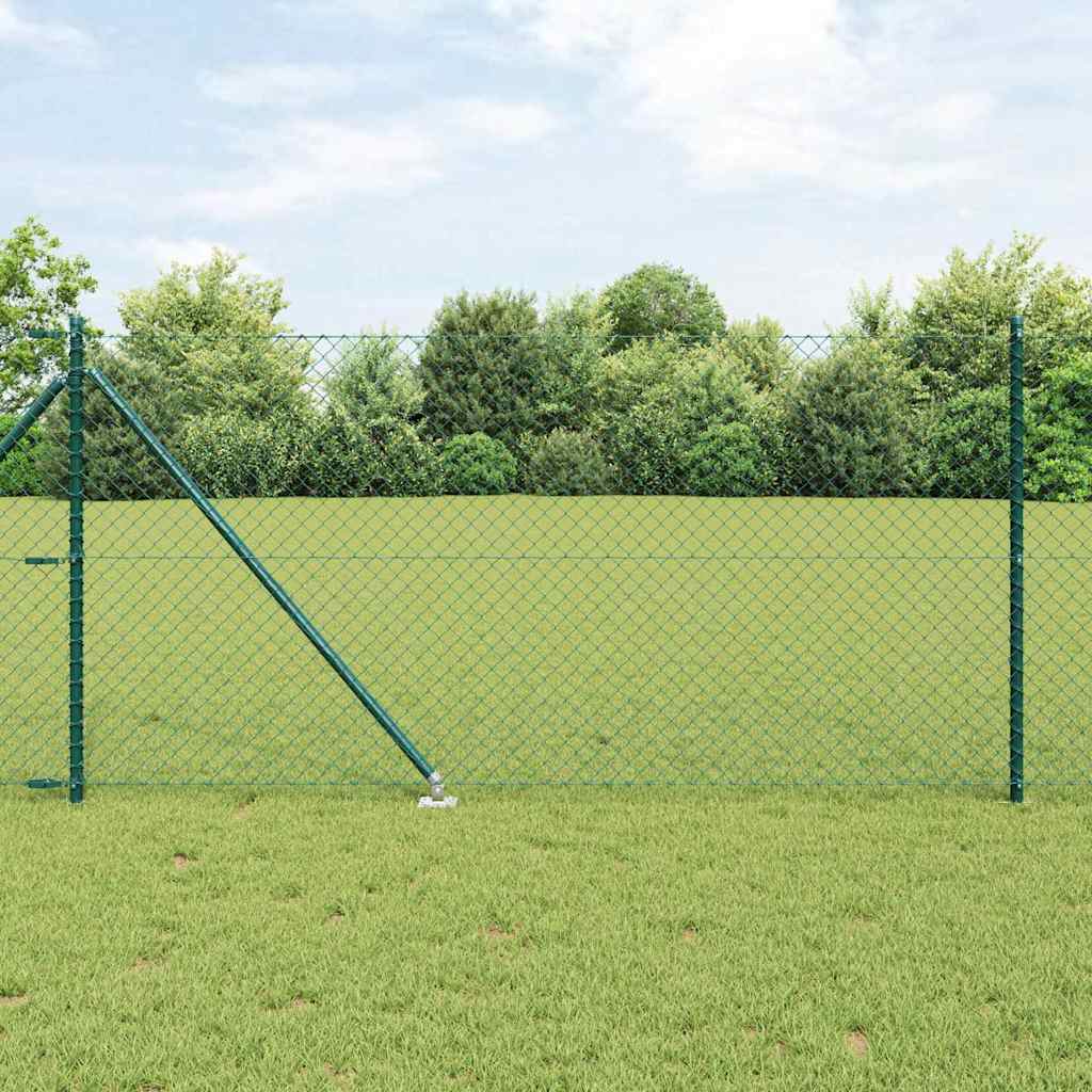 Outdoor Kettenglied-Zaun Erdfixierung 10 x 0,4 m Grün Netz