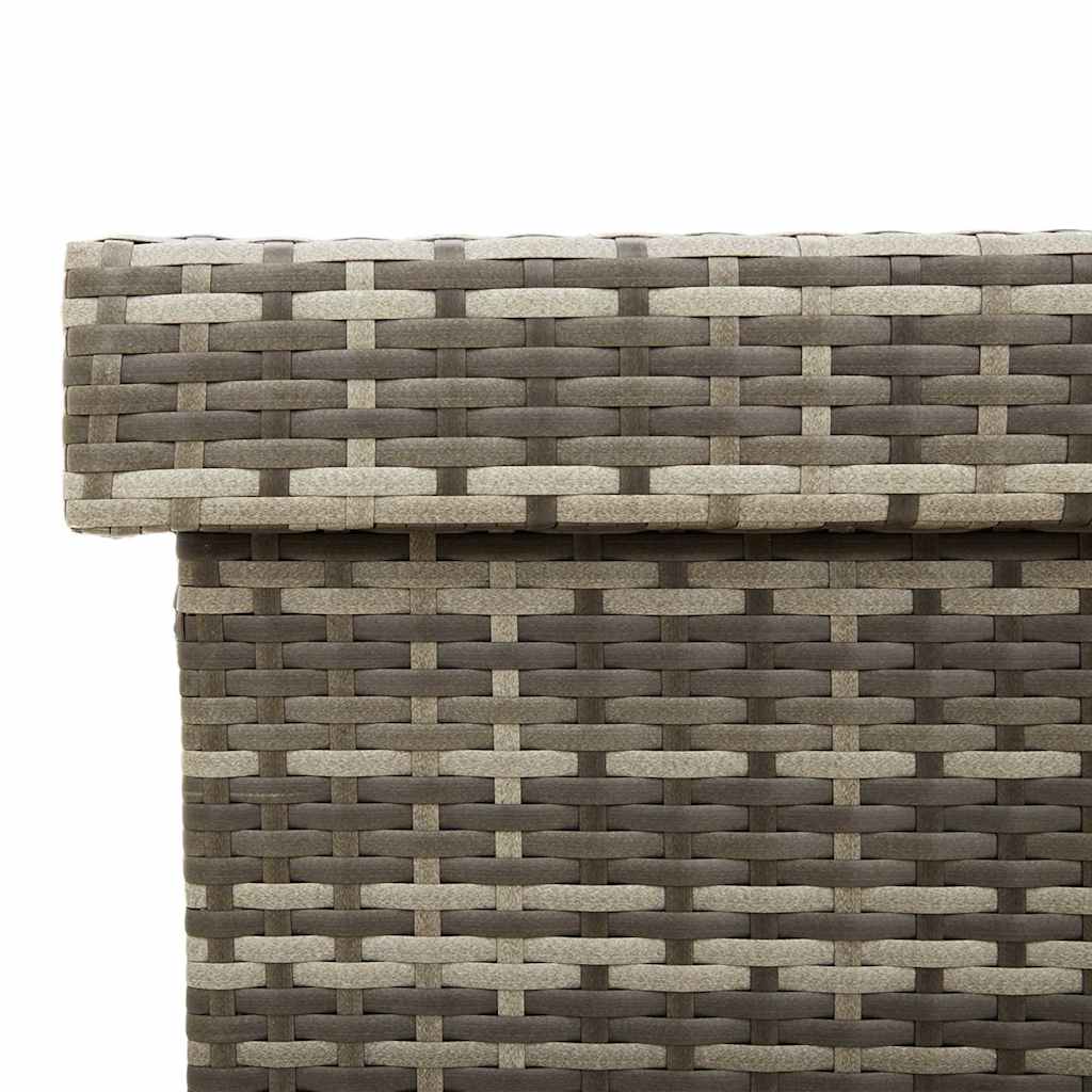 Gartentruhe mit Rollen Schwarz 110x55x73 cm Poly Rattan