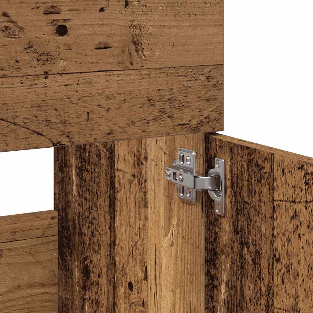 2-tlg. Badmöbel-Set Weiß Holzwerkstoff