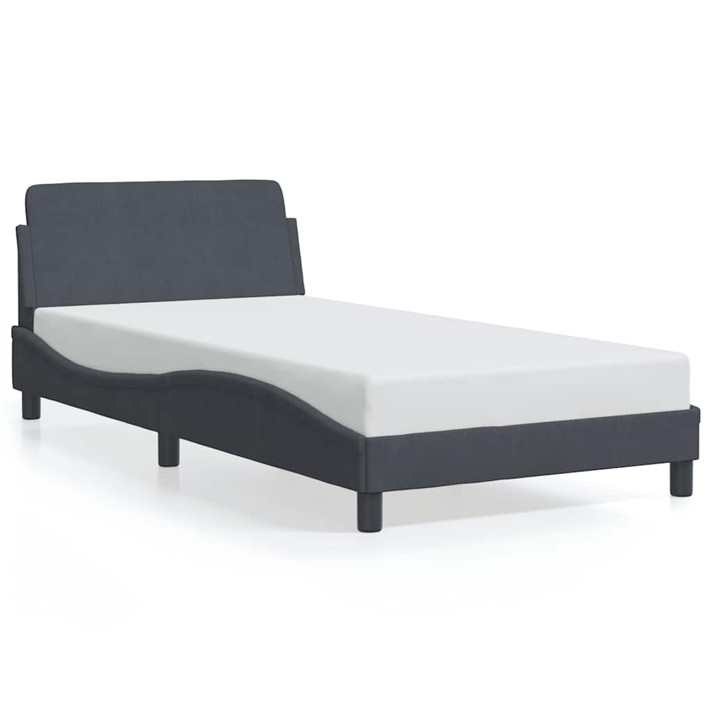 Bettgestell "Dover" Hellgrau 80x200 cm Samt