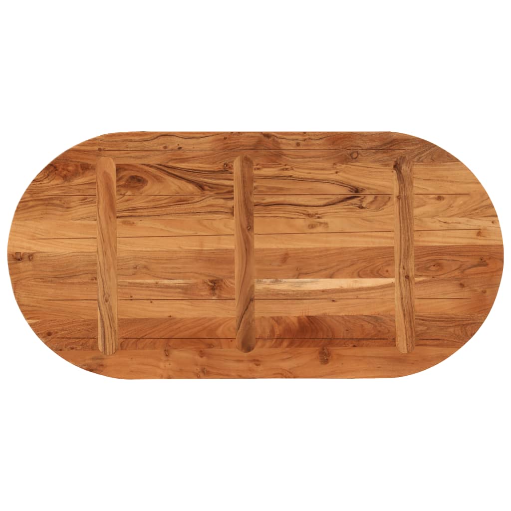 Tischplatte 110x40x2,5 cm Oval Massivholz Mango