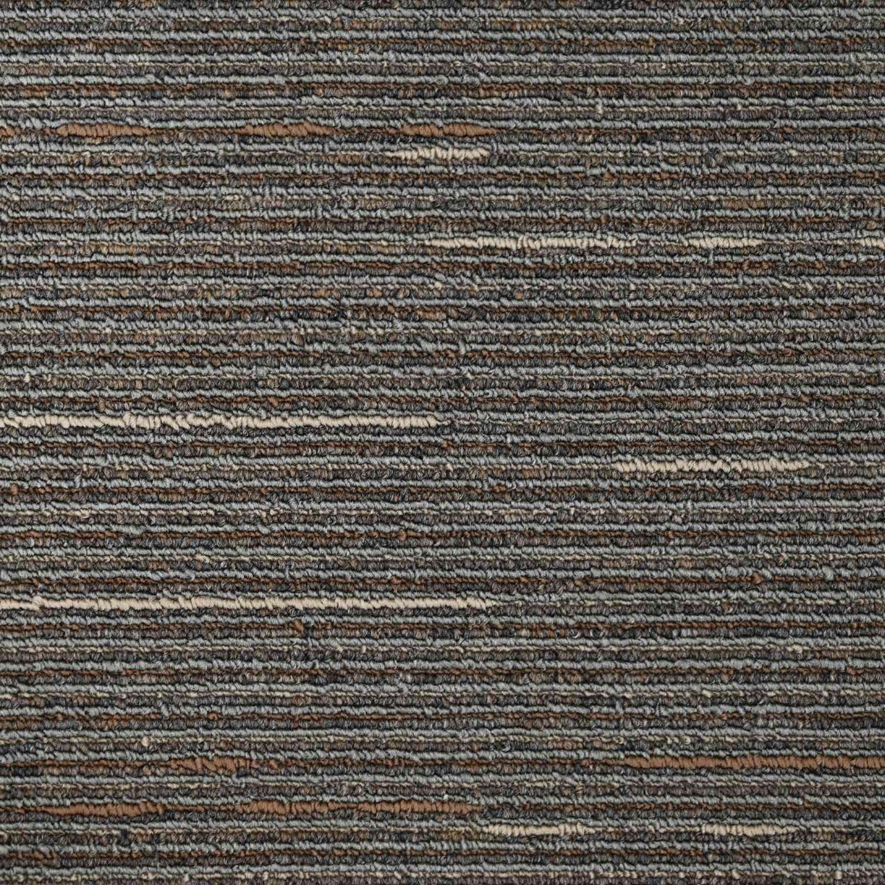 Teppichfliese Hellgrau mit Streifen 50 x 50 cm 4 pcs