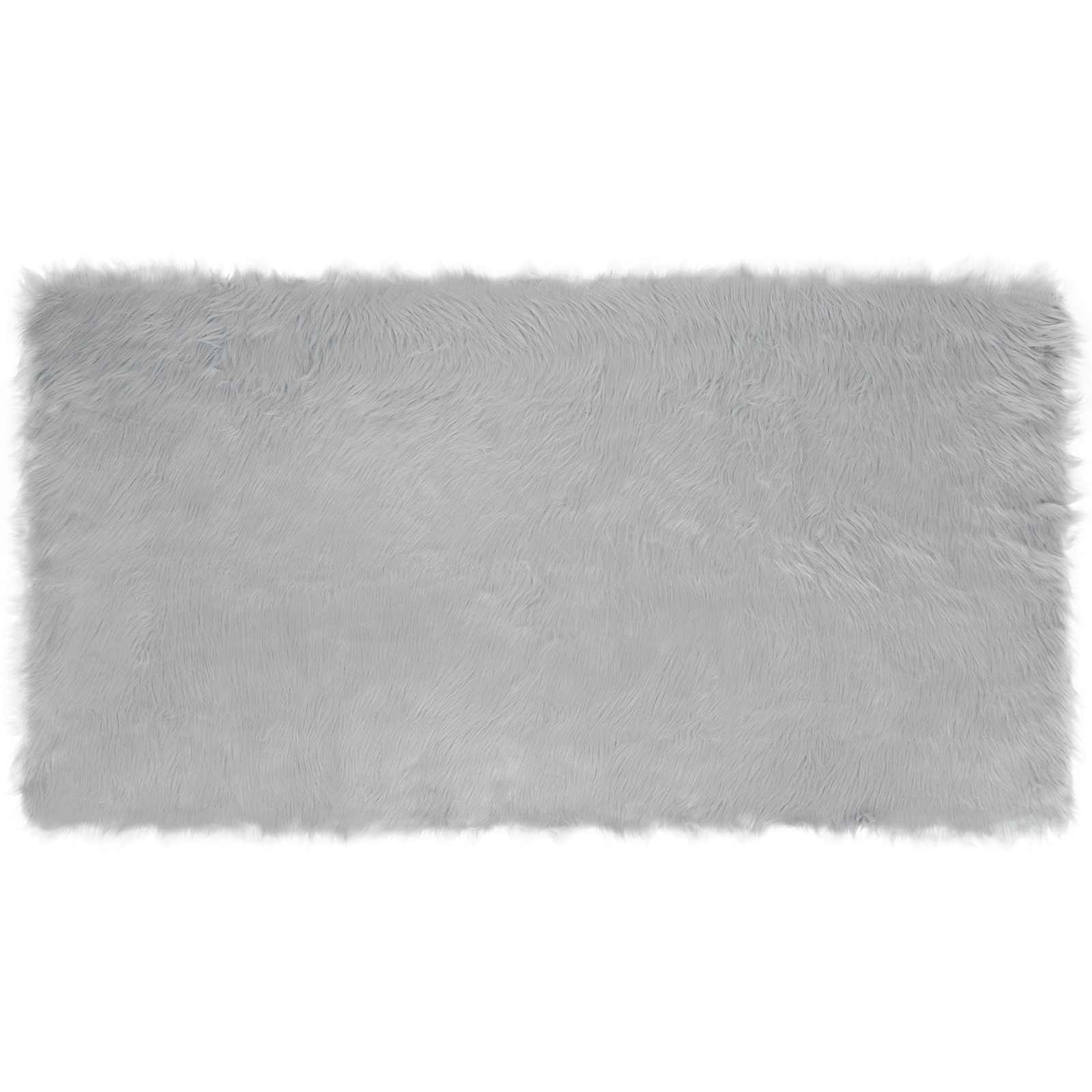 Teppich aus Kunstschaffell TAFALLA Weiß 60 x 110 cm Polyester