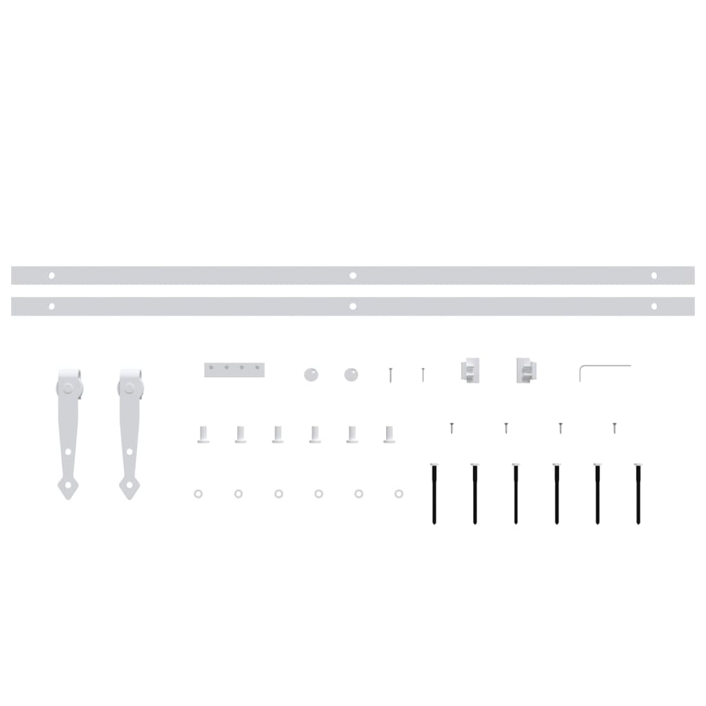 Mini Schiebetürbeschlag Set für Schranktüren Carbonstahl 152 cm