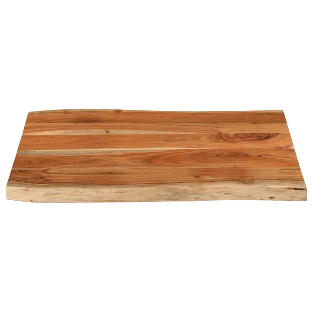 Tischplatte 40x40x2,5 cm Rechteckig Massivholz Akazie Baumkante