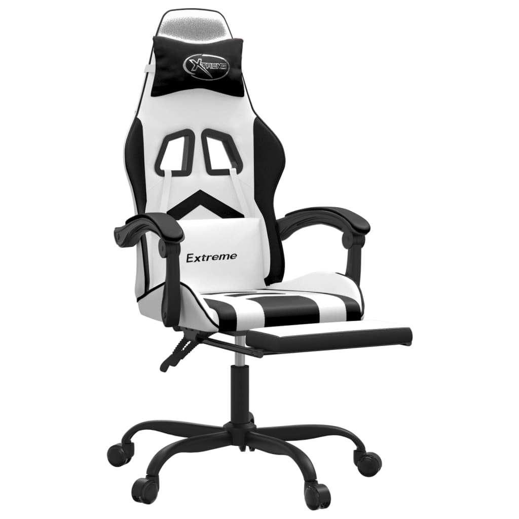 Gaming-Stuhl Drehbar Schwarz und Rot Kunstleder