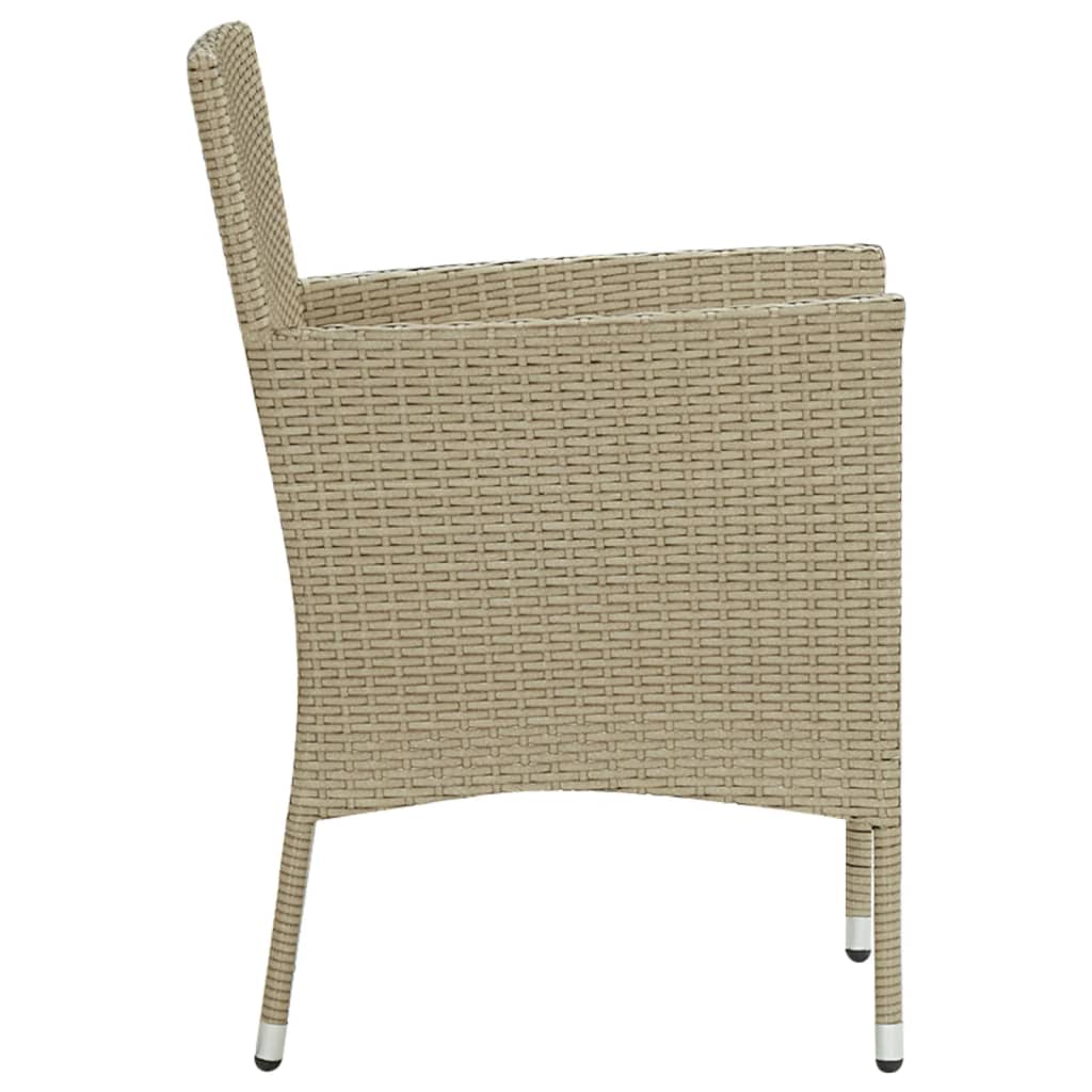 Garten-Essstühle 4 Stk. Poly Rattan Schwarz