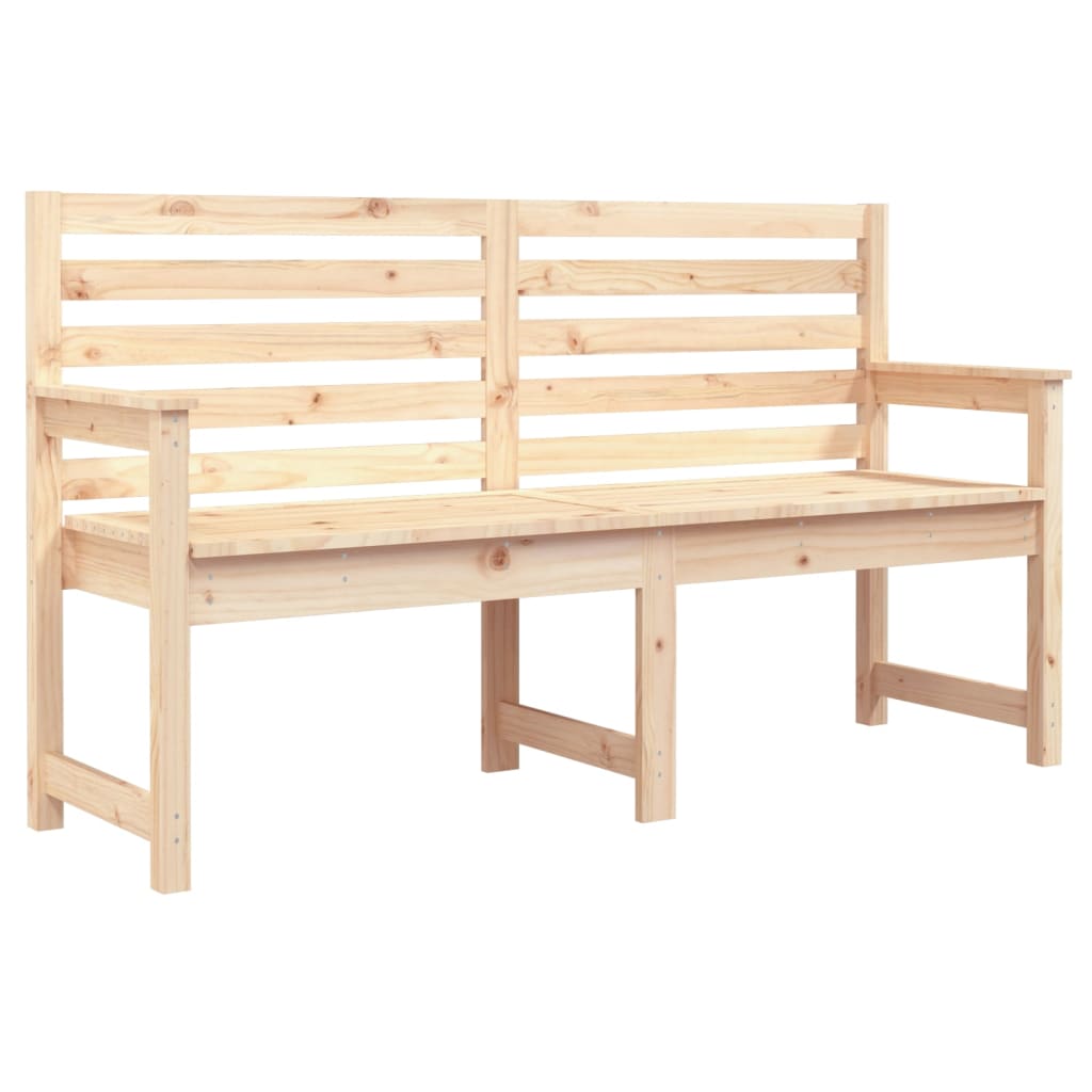 Gartenbank Grau 109x48x91,5 cm Massivholz Kiefer
