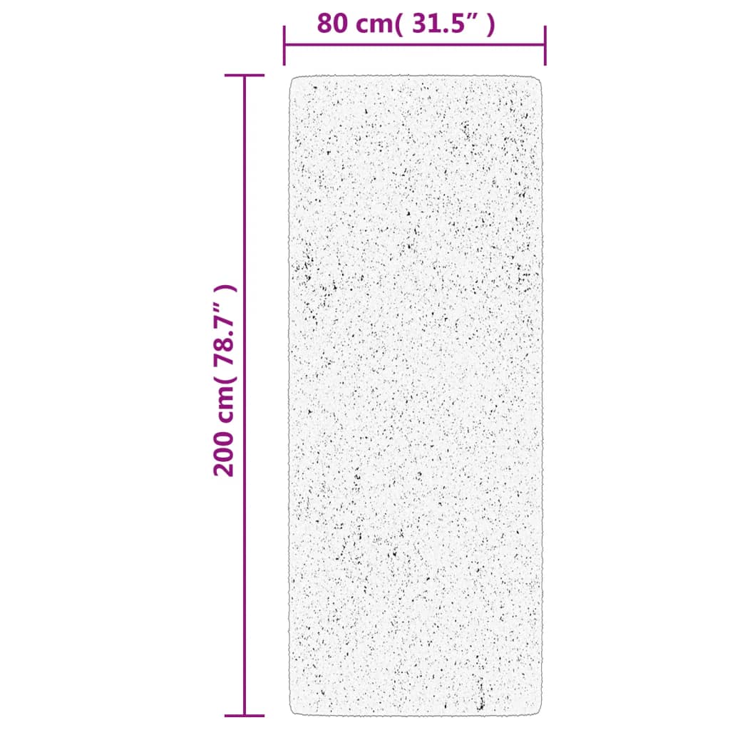 Teppich HUARTE Kurzflor Weich und Waschbar Anthrazit 60x110 cm